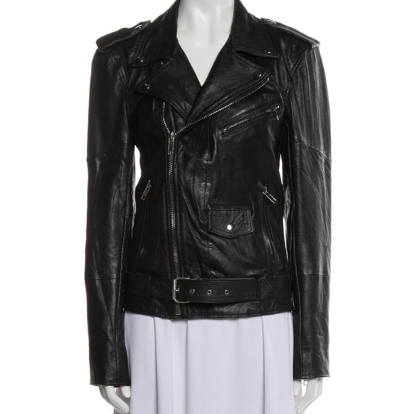 Deadwood Recycled Leather Moto Jacket-38 - Picture 2 of 9